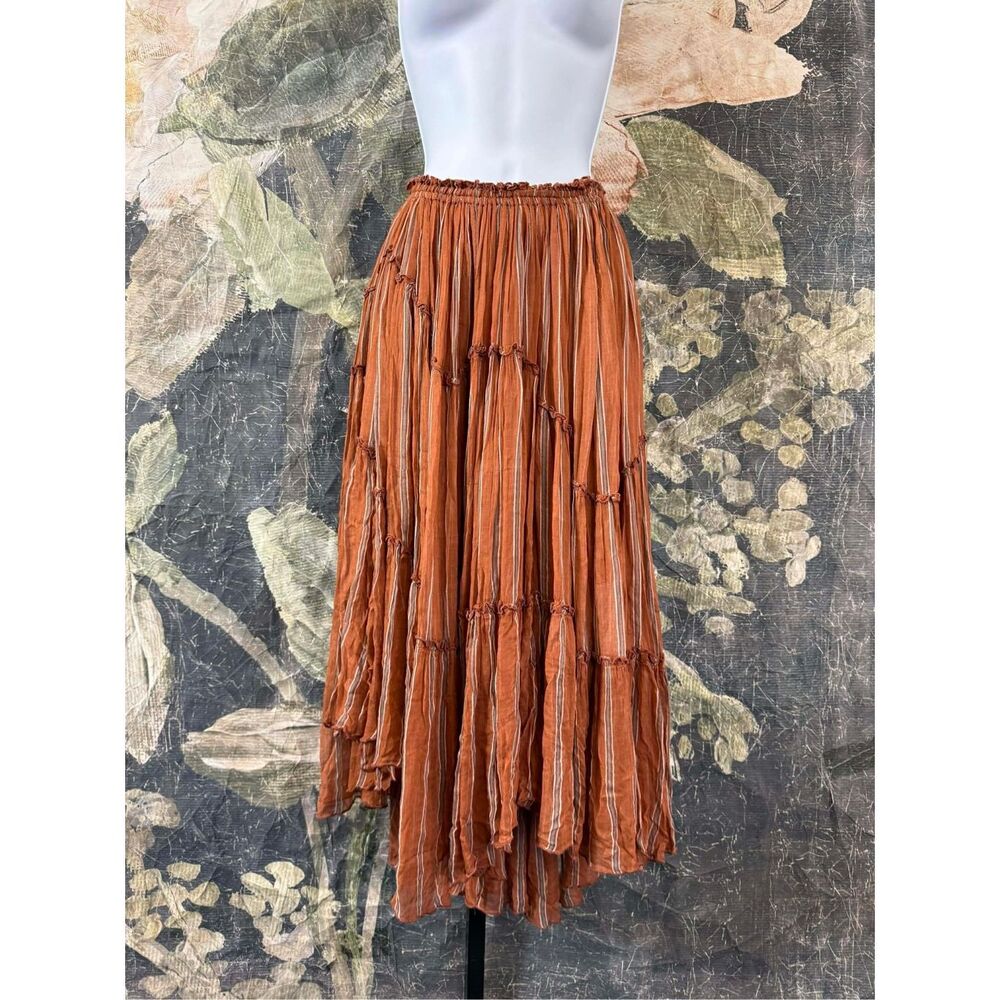 New Free People FP One Ember Printed Midi Skirt Size Xs - Picture 4 of 7